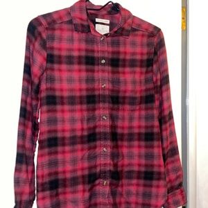 Woman’s Red Plaid Shirt